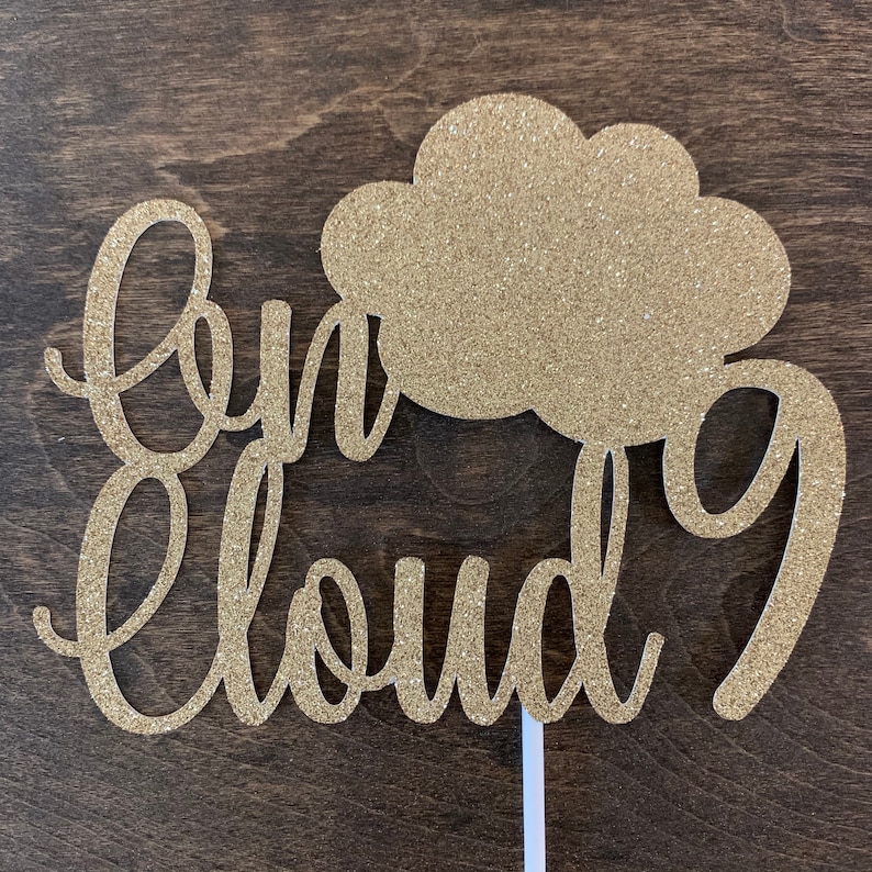 On Cloud 9 Cake Topper 9th Birthday Party 9th Birthday - Etsy