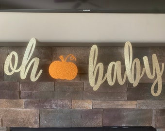 Oh Baby Pumpkin Banner: Fall Baby Shower Decor