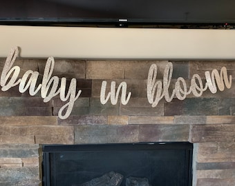 Baby in Bloom Banner, Baby in Bloom Shower, Spring Baby Shower Decorations, Floral Theme Baby Shower Decorations, Flower Baby Shower Banner