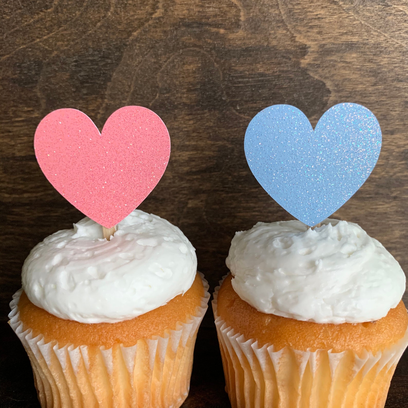 Gender reveal cupcake toppers / gender reveal / baby shower Etsy