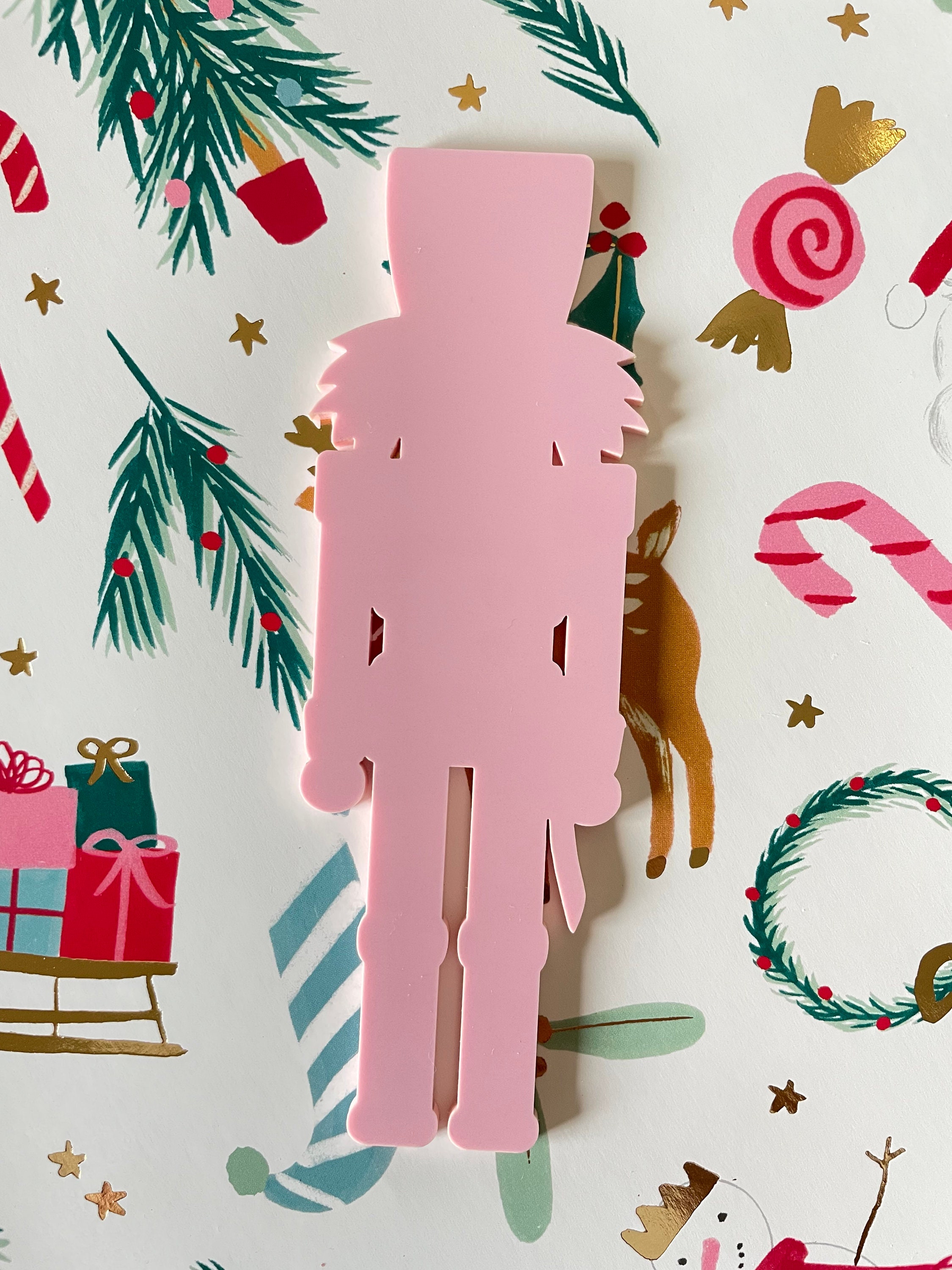 Recorte de cascanueces, cascanueces acrílicos, idea para la mesa de Navidad