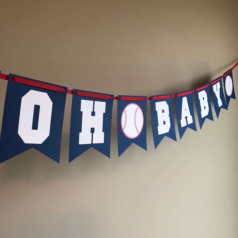 Oh Baby Baseball Banner Oh Baby Banner Baseball Banner Etsy