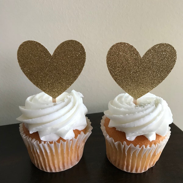 Heart Cupcake Topper Etsy