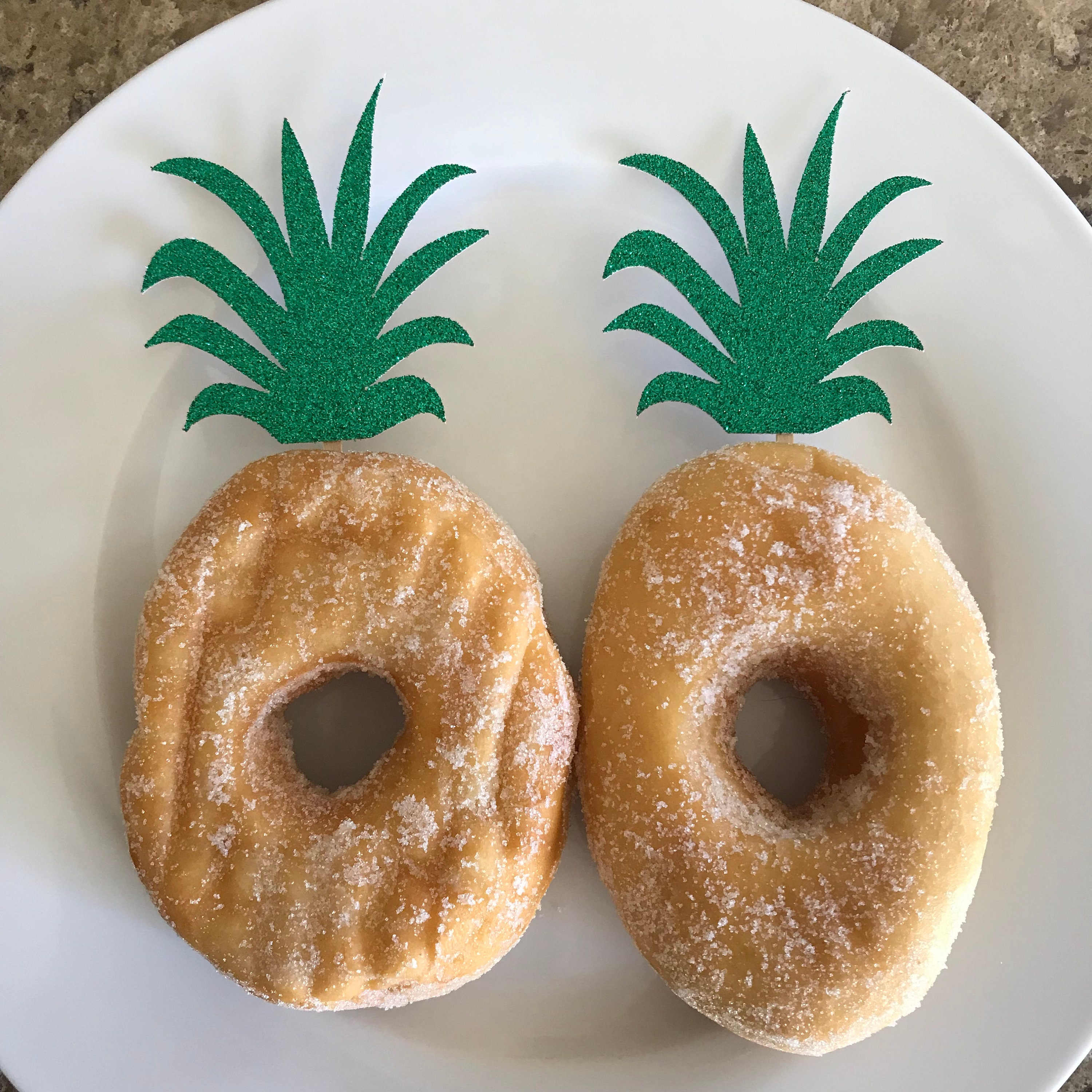 DIY Pineapple Donut Toppers / Pineapple Cupcake Toppers / Etsy