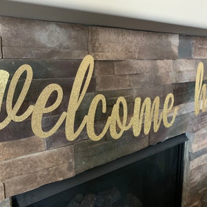 Custom Glitter Welcome Home Banner: Military Homecoming Party Decor image 8