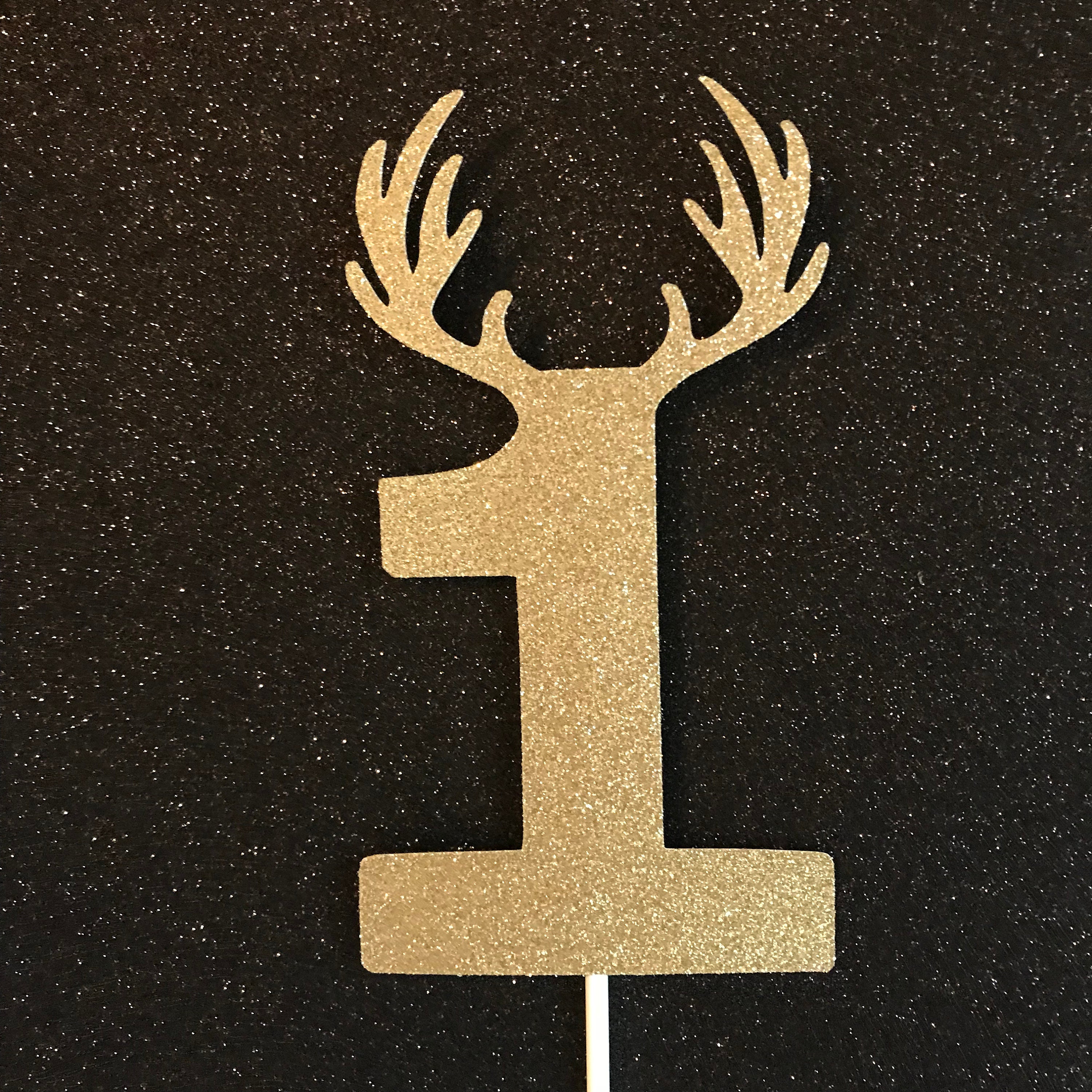 Antler one cake topper / aner cake topper / deer cake topper / hunter cake topper / buck cake topper / woodland cake topper / antler topper