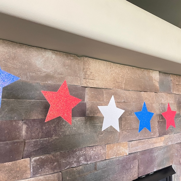 Red White And Two Birthday Banner - 4th Of July Patriotic Party Decorations With Glitter