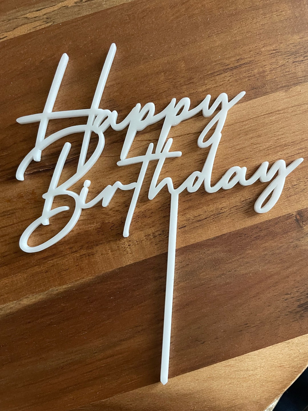 Acrylic Cake Topper, Acrylic Happy Birthday Cake Topper, Laser Cut