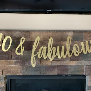 40 & Fabulous banner, 40th birthday party decorations, 40th birthday, forty and fabulous, 40th decorations, 40th birthday