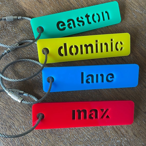 Personalized Name Tags For Bags, Backpack Tags, Sports Teams Bag Tags, Gifts Under 20, Name Keychain, Personalized Bag Tag, Kids Bag Tag