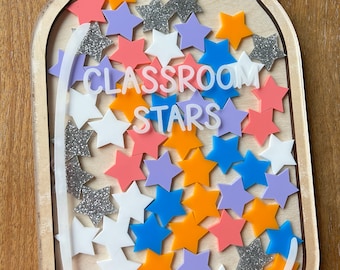Personalized Jumbo Star Reward Jar: Classroom Incentive System