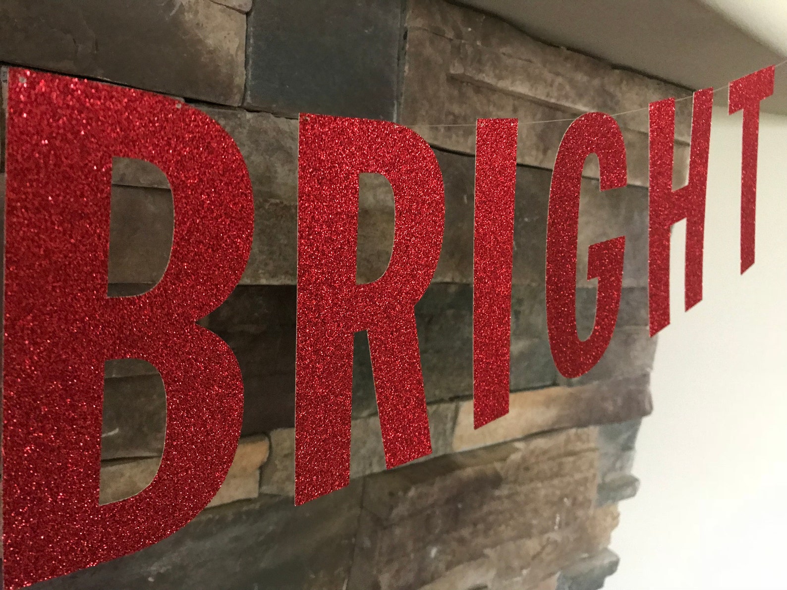 Merry &amp; bright banner merry and bright banner Christmas | Etsy