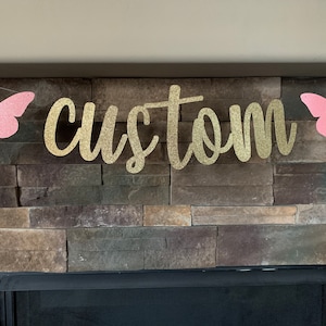 Custom butterfly banner, butterfly banner, butterfly birthday banner, butterfly decorations, spring birthday banner, butterfly baby shower