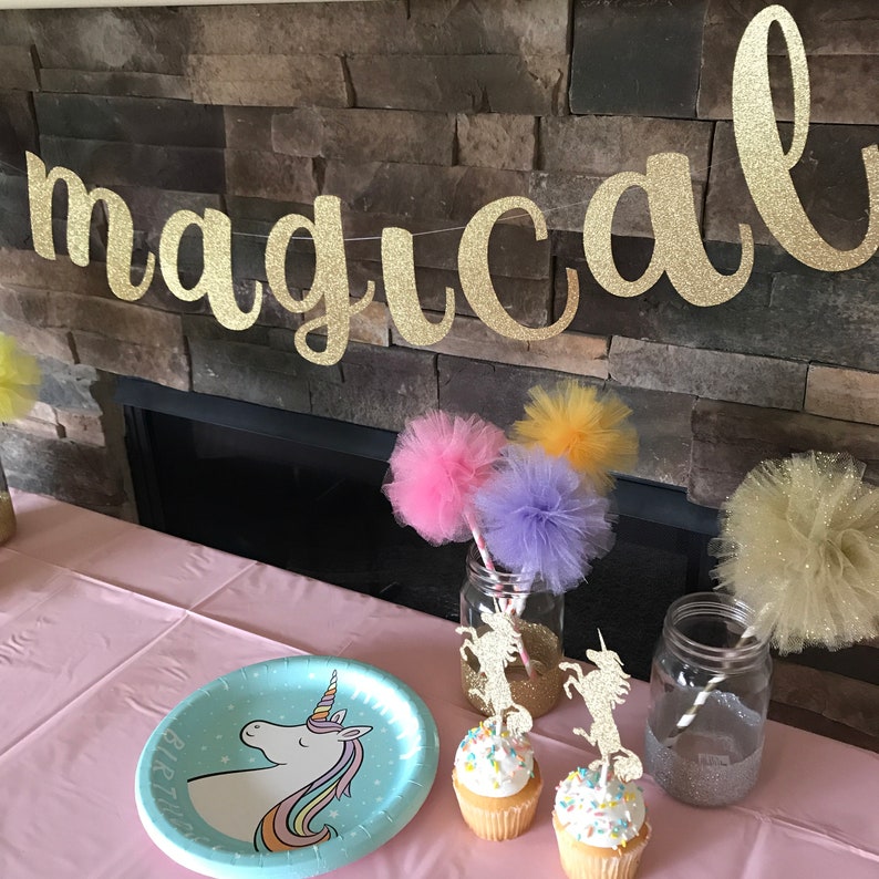 Unicorn banner / custom unicorn banner / unicorn decorations / unicorn party / unicorn birthday / be magical / custom banner / unicorn image 4