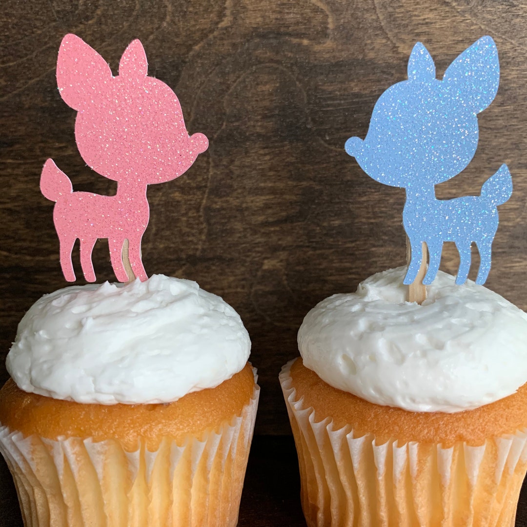 DIY Buck or Doe Cupcake Toppers, Oh Deer Baby Shower, Oh Deer, Gender