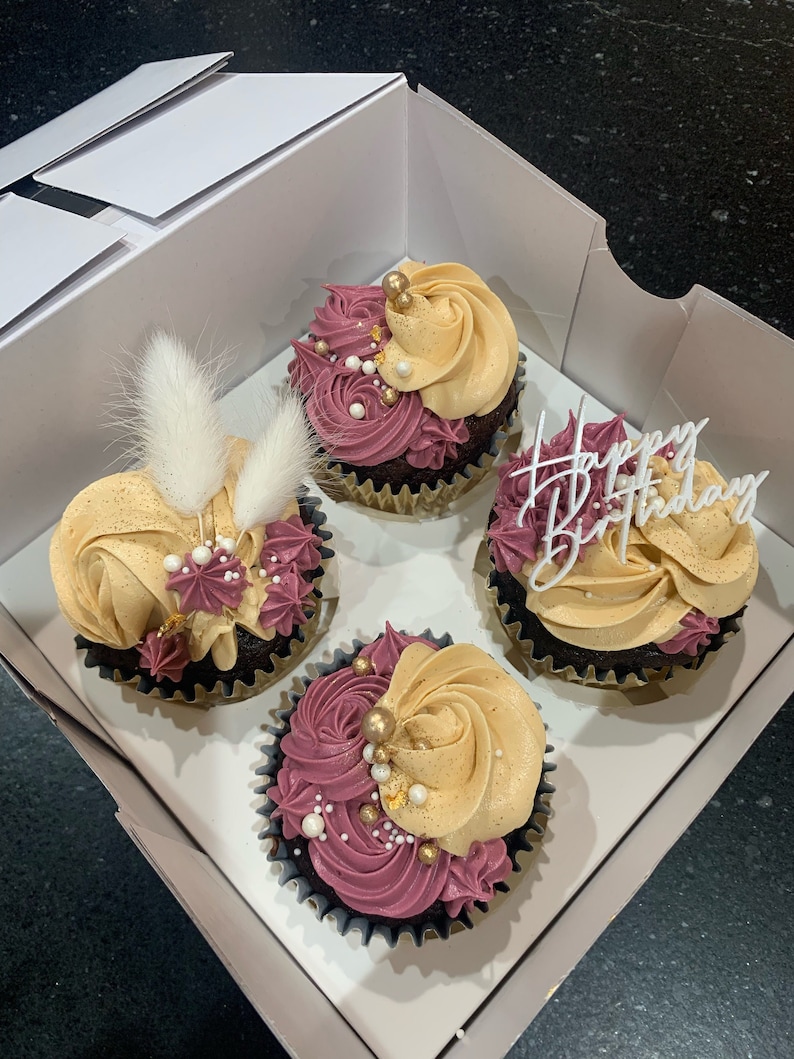 Acrylic Happy Birthday Cupcake Toppers Happy Birthday Cupcake Etsy