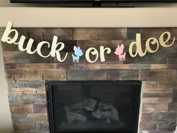 Buck Or Doe Banner Buck Or Doe Decorations Duck Or Doe Etsy