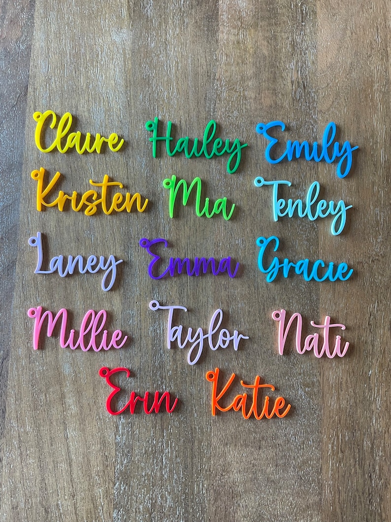 Birthday Gift Tags, Acrylic Gift Tags, Custom Name Gift Tags ...