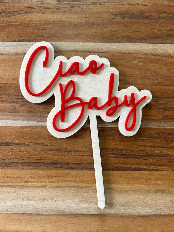 Ciao baby cake topper, Italian summer theme, baby shower cake topper