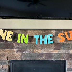 One in the sun banner, first birthday decorations, one decor, summer first birthday
