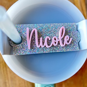 40oz Stanley Dupe Name Plate - Glitter Blank (V1) – OneStopSubShop