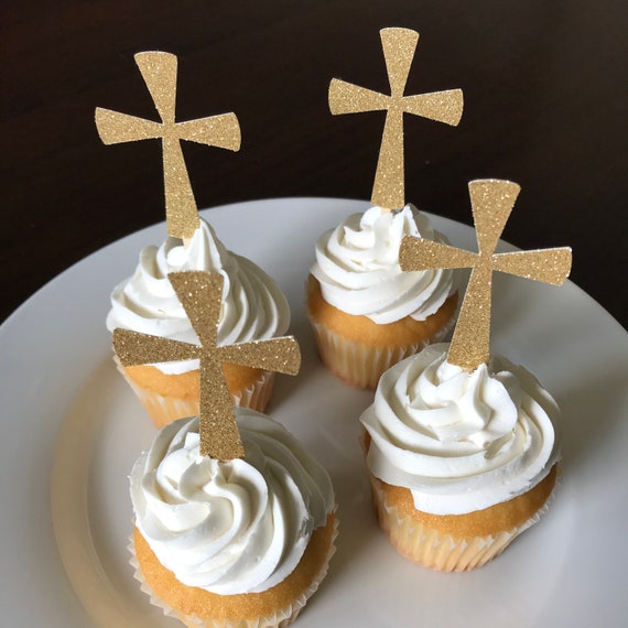 DIY Baptism Cupcake Toppers / First Communion Cupcake Toppers / Cross  Cupcake Toppers / Religious Cupcake Toppers / Baptism Decorations - Etsy  Ireland