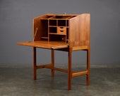Vintage Secretary Desk Danish Modern Teak