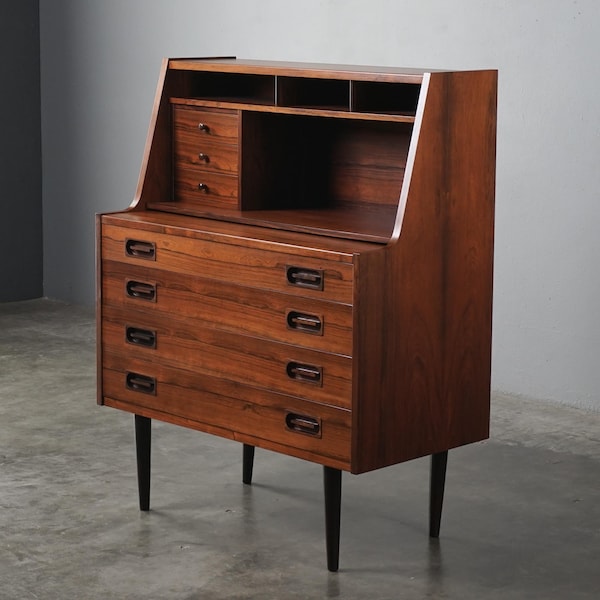Vintage Rosewood Secretary Desk by Dyrlund Mid-Century Danish Modern