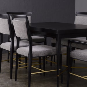 Restored 1950s Paul McCobb Irwin Collection Dining Table and Chairs Set Ebonized Mahogany image 7
