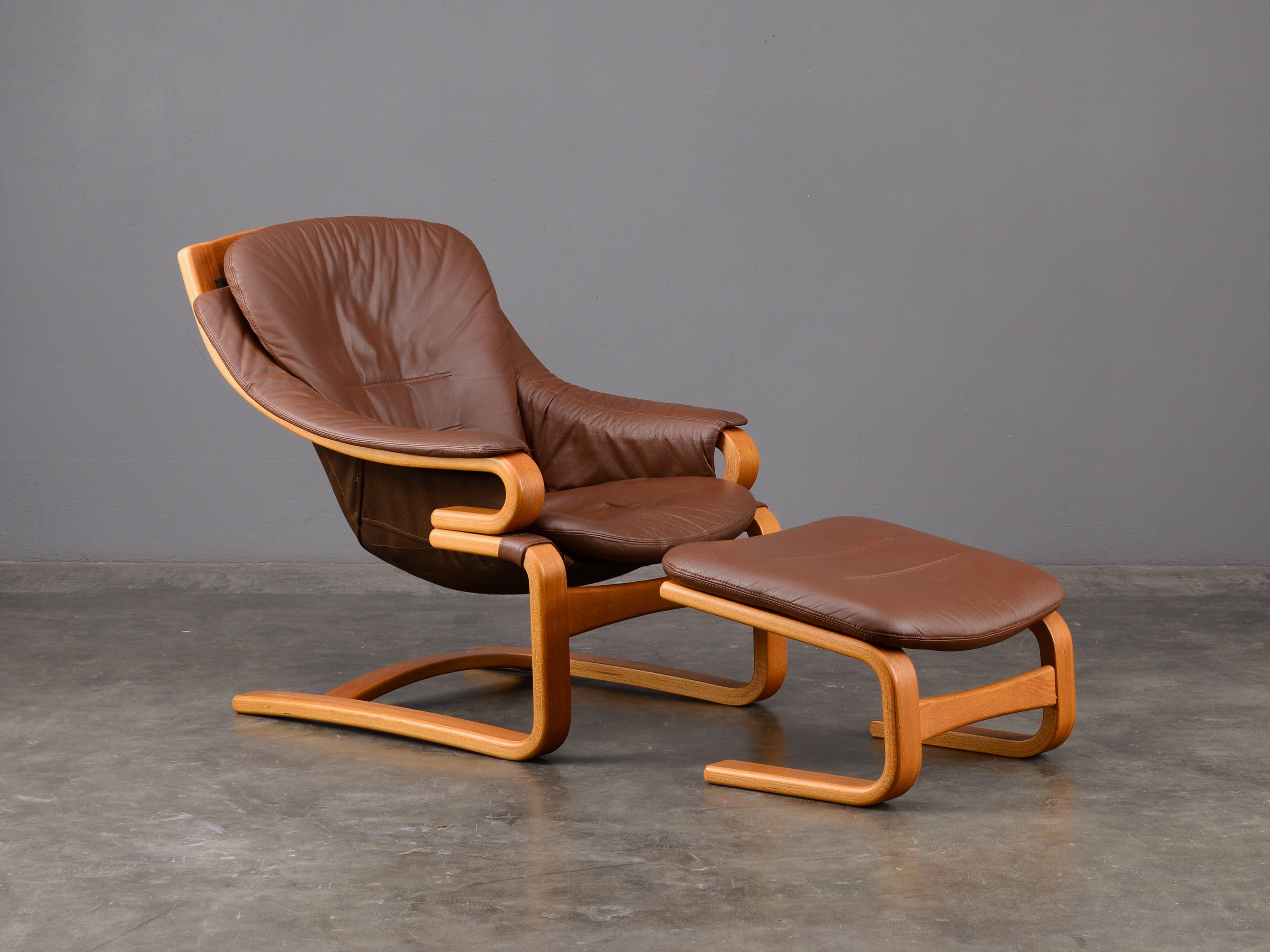 Svend Skipper 'apollo' Lounge Chair and Ottoman Danish Modern