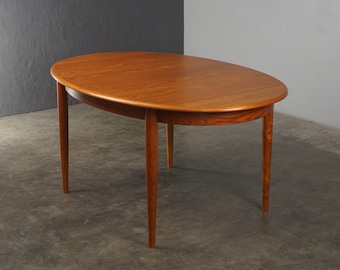 Restored Gudme Oval Teak Dining Table - Mid-Century Danish Modern