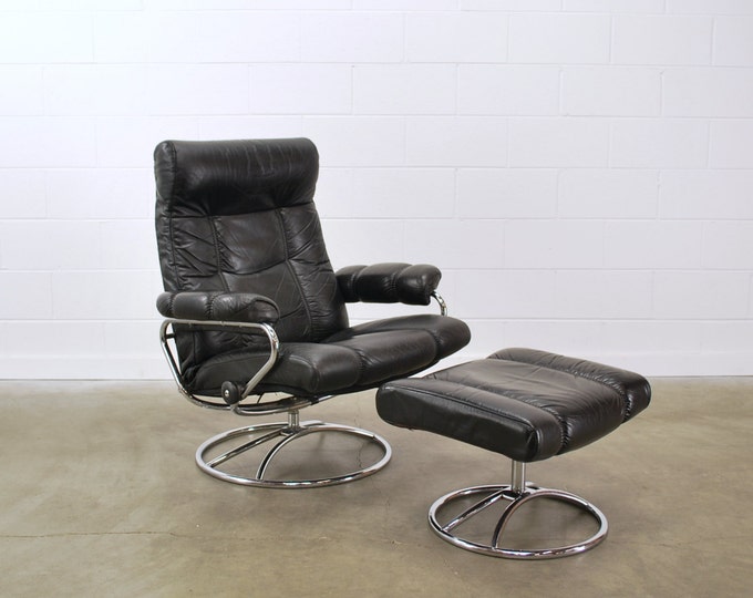 Vintage Ekornes Stressless Recliner Etsy