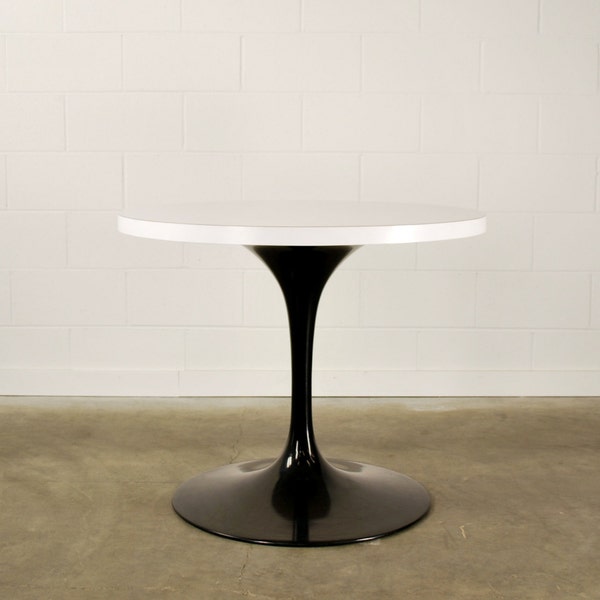 RESERVED for Sturgeon -  Authentic Knoll Eero Saarinen Tulip Dining Table Gloss Black