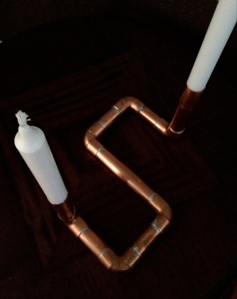 Copper Centerpiece Industrial Candle Holder Copper Holiday Etsy