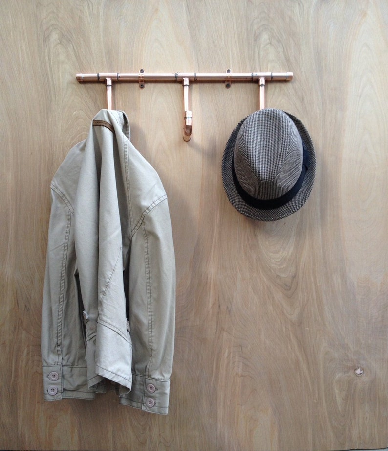 Copper Coat Rack Hat Rack Towel Rack Industrial Design Etsy