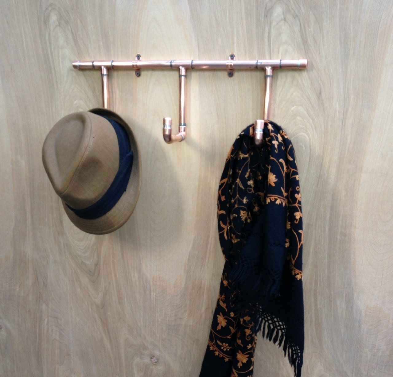 Copper Coat Rack Hat Rack Towel Rack Industrial Design Etsy