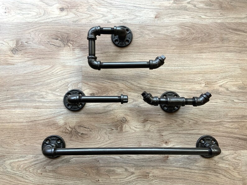 Industrial Farmhouse Bath Decor 4 PC Bath Set Industrial Etsy