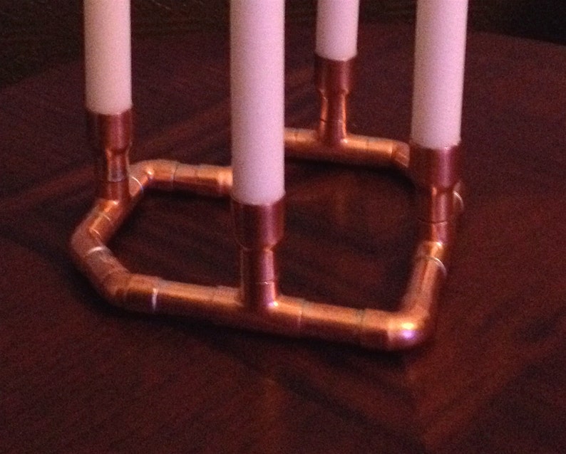 Heart Shaped Copper Candelabra Valentine Gift Copper Wedding Etsy UK