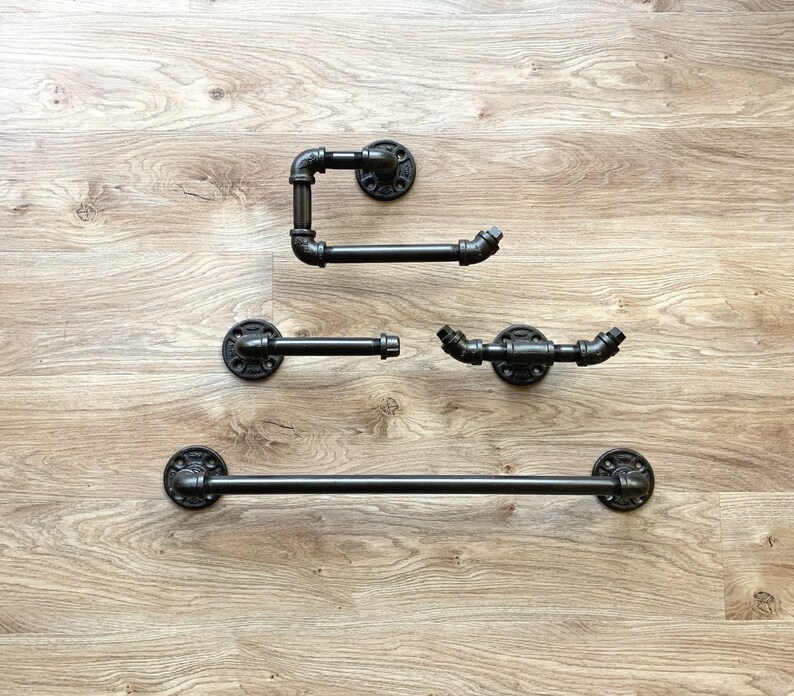 Industrial Farmhouse Bath Decor 4 PC Bath Set Industrial Etsy