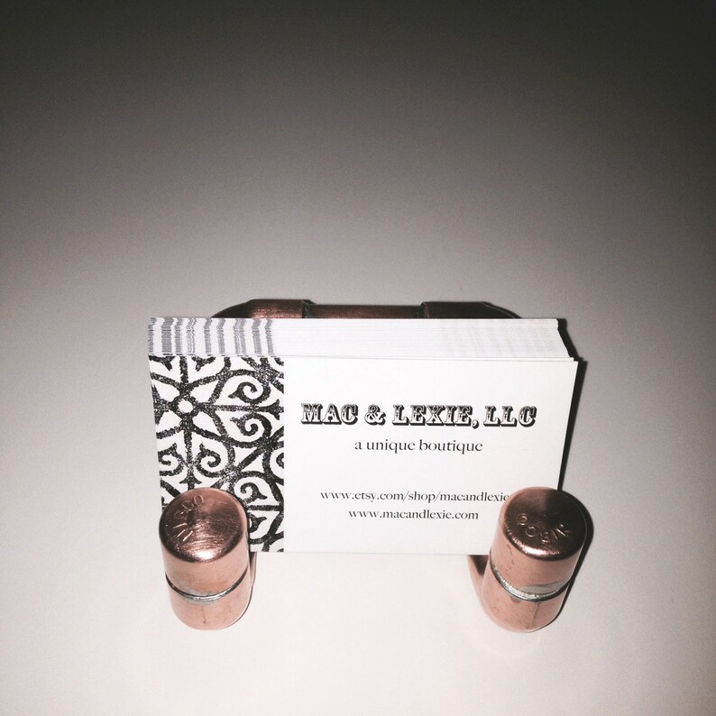 Copper Business Card Holder Industrial Design Business Card Etsy