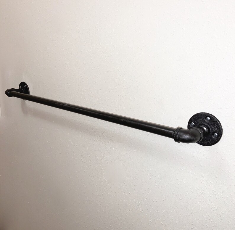 Industrial Pipe Towel Bar Farmhouse Bath Decor Steel Bath or Etsy