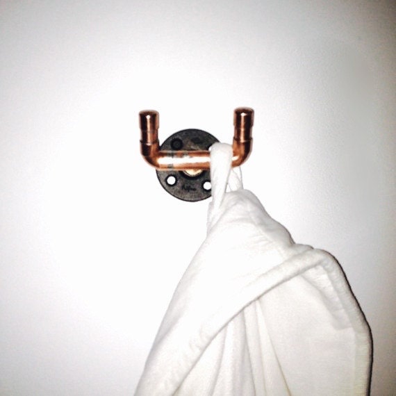 Industrial Bathroom Accessories Set 4 PC Copper Pipe Towel Etsy UK