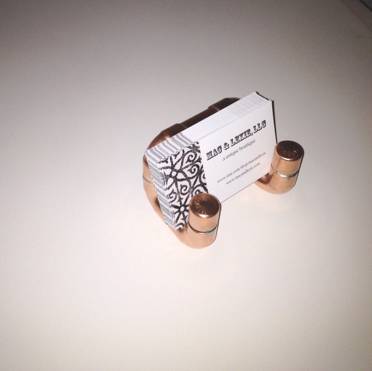 Copper Business Card Holder Industrial Design Business Card Etsy