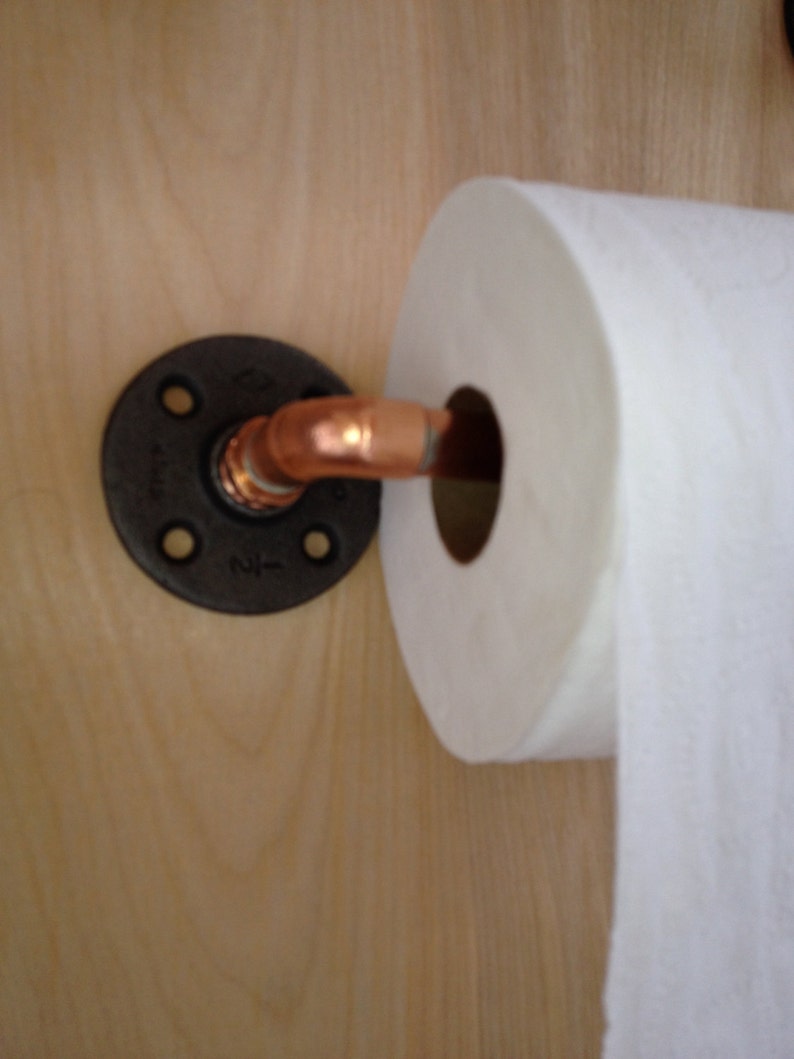 Industrial Copper Pipe Toilet Paper Holder Modern Chic Etsy