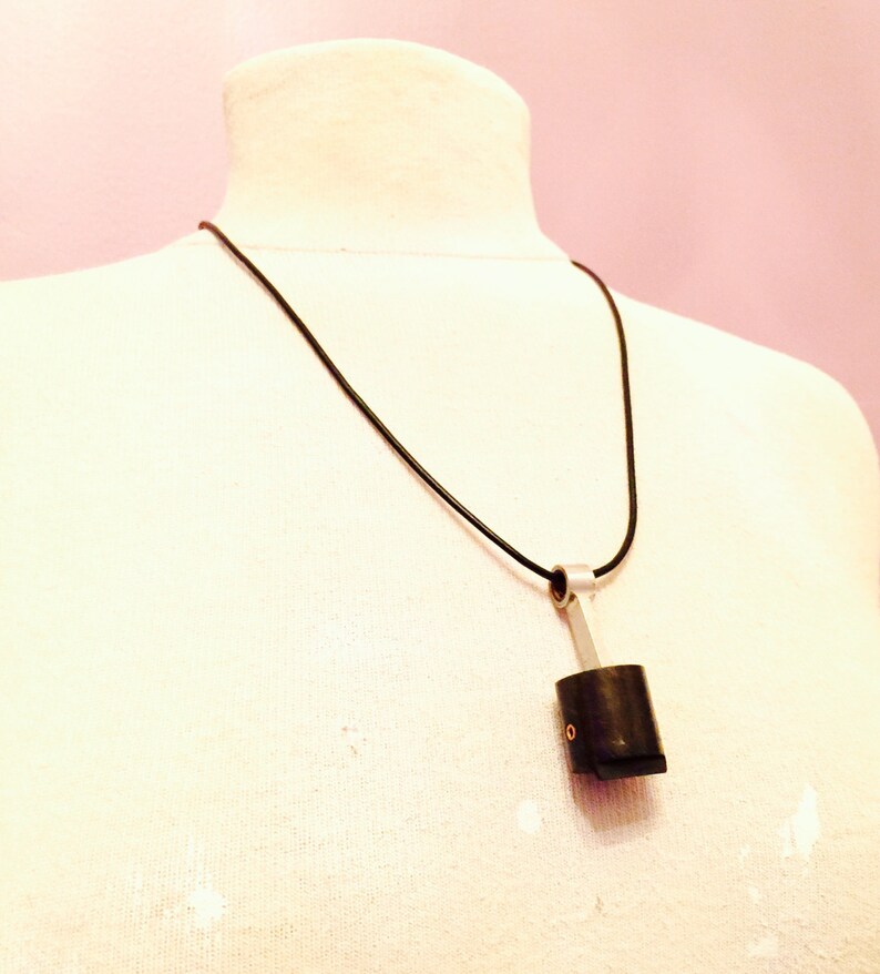 Unique Gift For Him Gearhead Mechanics Aviator Gift Steampunk Piston Pendant Biker Unisex Necklace RePurposed RC Engine Part