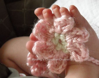 REDUCED!  Barefoot Sandals - Newborn Shoes - Ankle Sandals - Infant - Shower Gift - Baby Girl - Baptism Gift