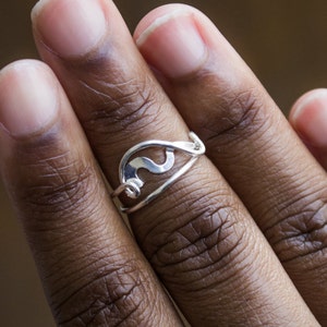 Silver Knuckle Ring Sterling Silver Midi Ring Above Knuckle Ring Adjustable Midi Ring Sterling Midi Ring