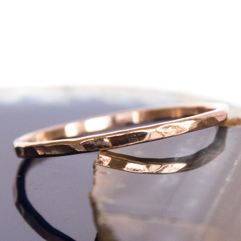 14 Karat Rose Gold Wide Textured Ring main image 0