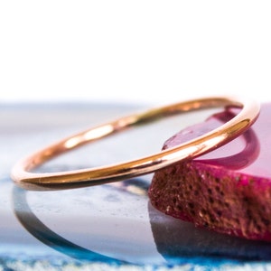 Smooth Polished Rose Gold Stacking Ring