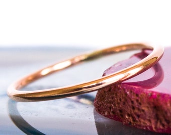 Smooth Polished Rose Gold Stacking Ring